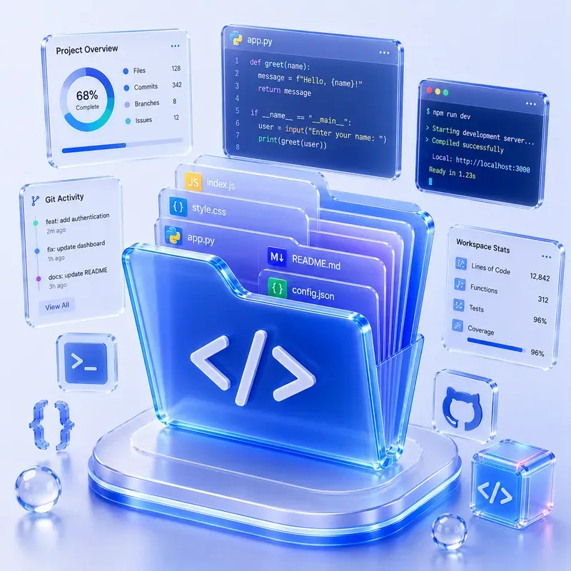Premium Glass Folder 3D Icons Packs