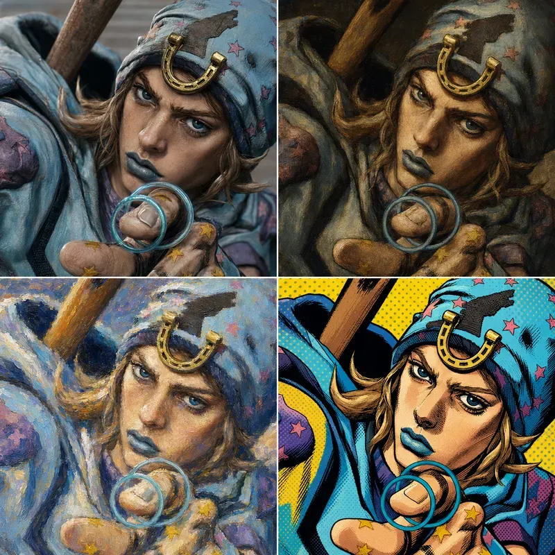 4 Style Anime Artistic Comparisons