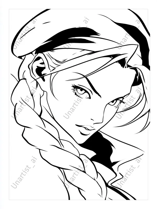 Street Fighter Minimal Line Art Portraits