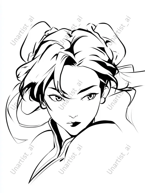 Street Fighter Minimal Line Art Portraits