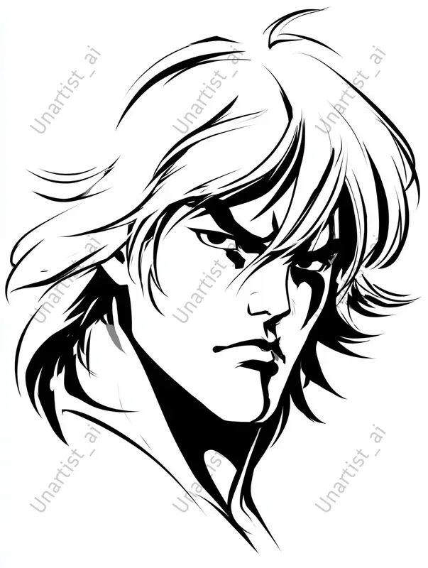Street Fighter Minimal Line Art Portraits