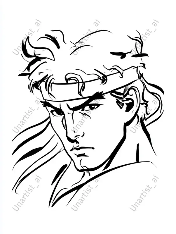 Street Fighter Minimal Line Art Portraits