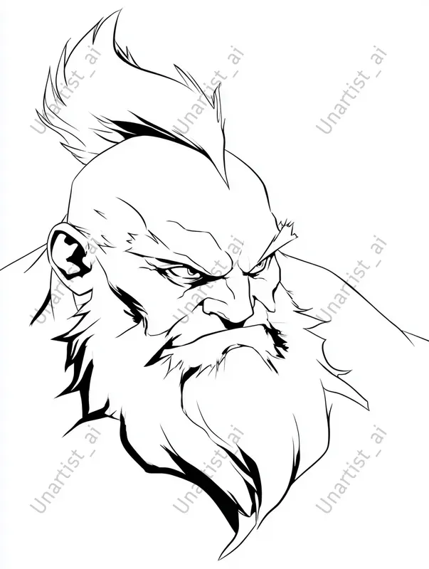 Street Fighter Minimal Line Art Portraits