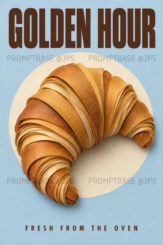 Sculpted Paper Food Posters