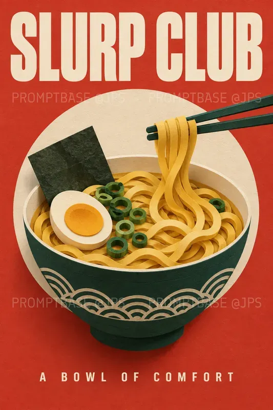 Sculpted Paper Food Posters