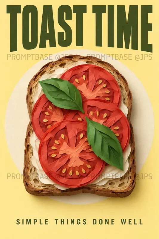 Sculpted Paper Food Posters