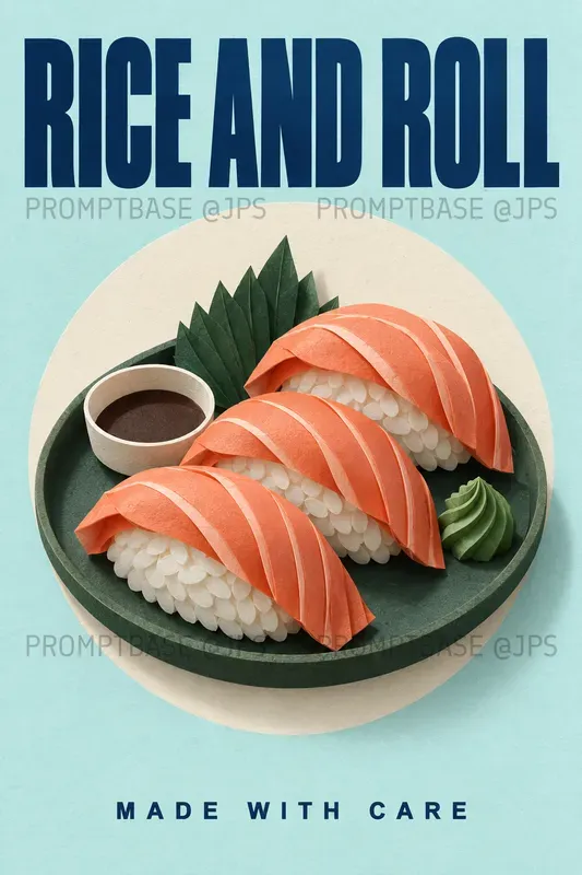 Sculpted Paper Food Posters
