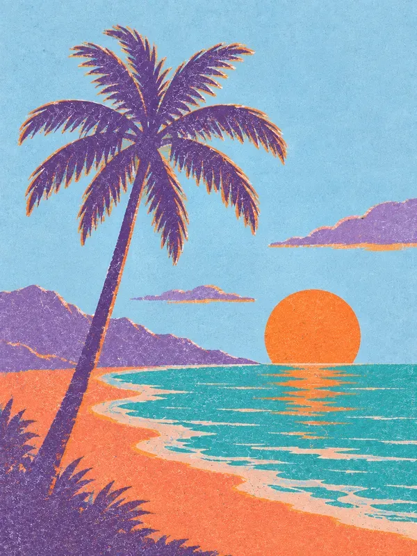 Vintage Risograph Pop Art Prints