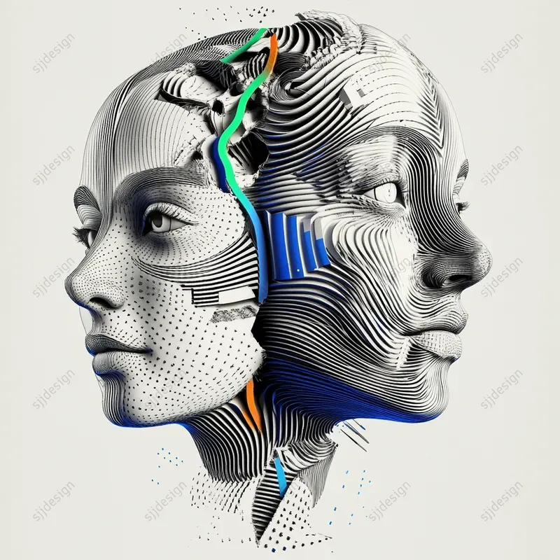 Intricate Engraved Line Art