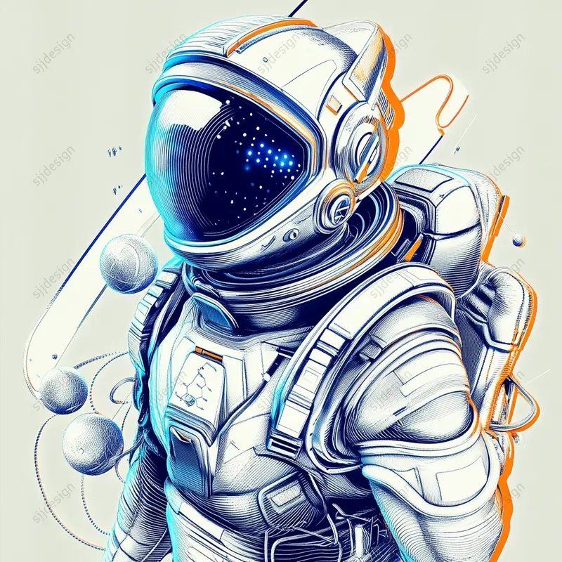 Intricate Engraved Line Art