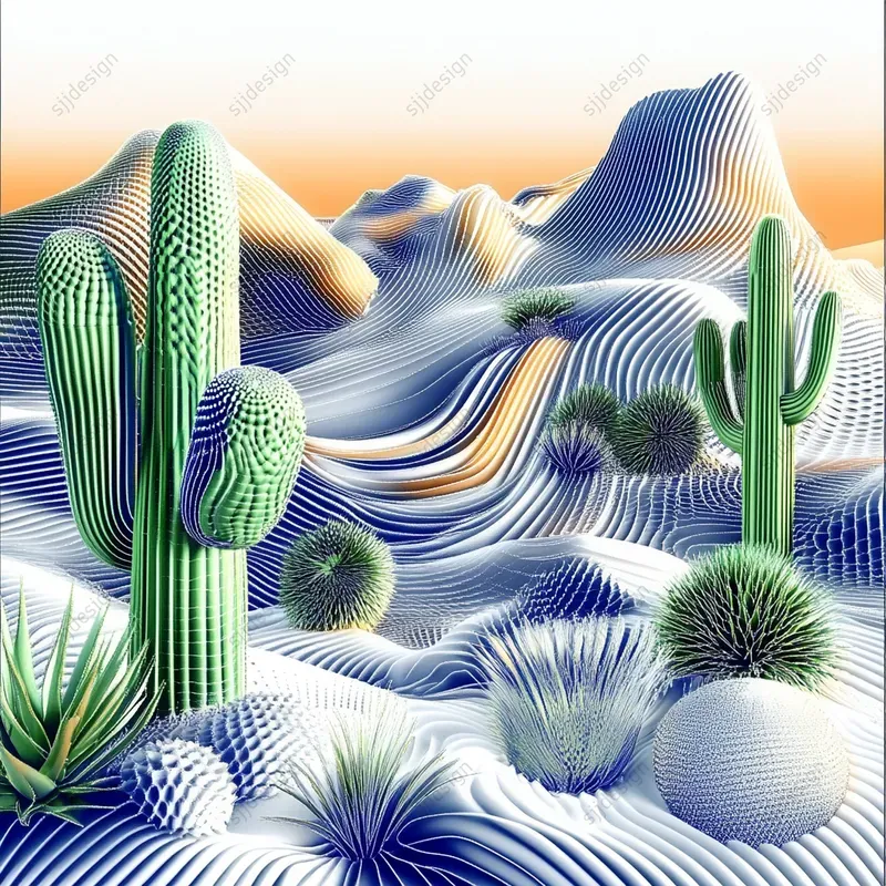 Intricate Engraved Line Art