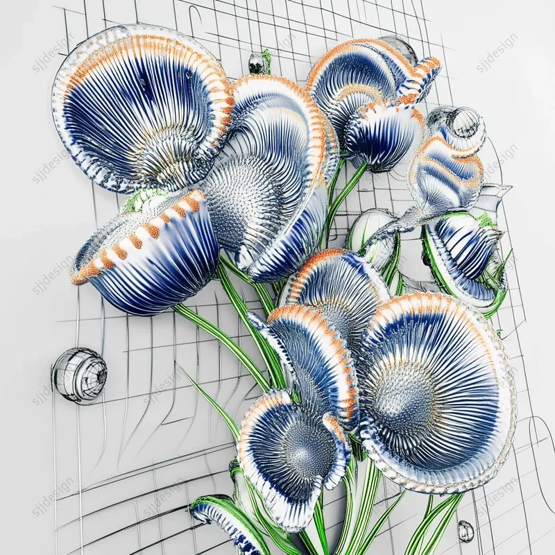 Intricate Engraved Line Art