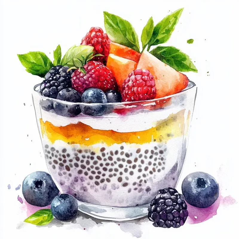 Delicate Watercolor Food Illustrations