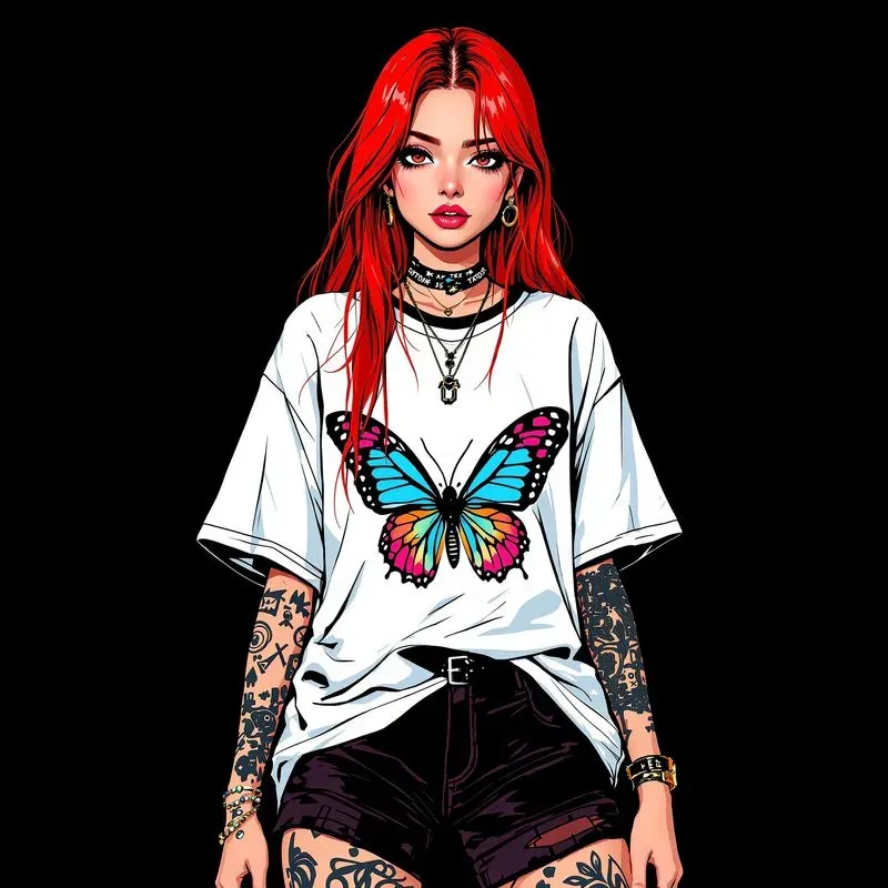 Beautiful Anime Streetwear Girls