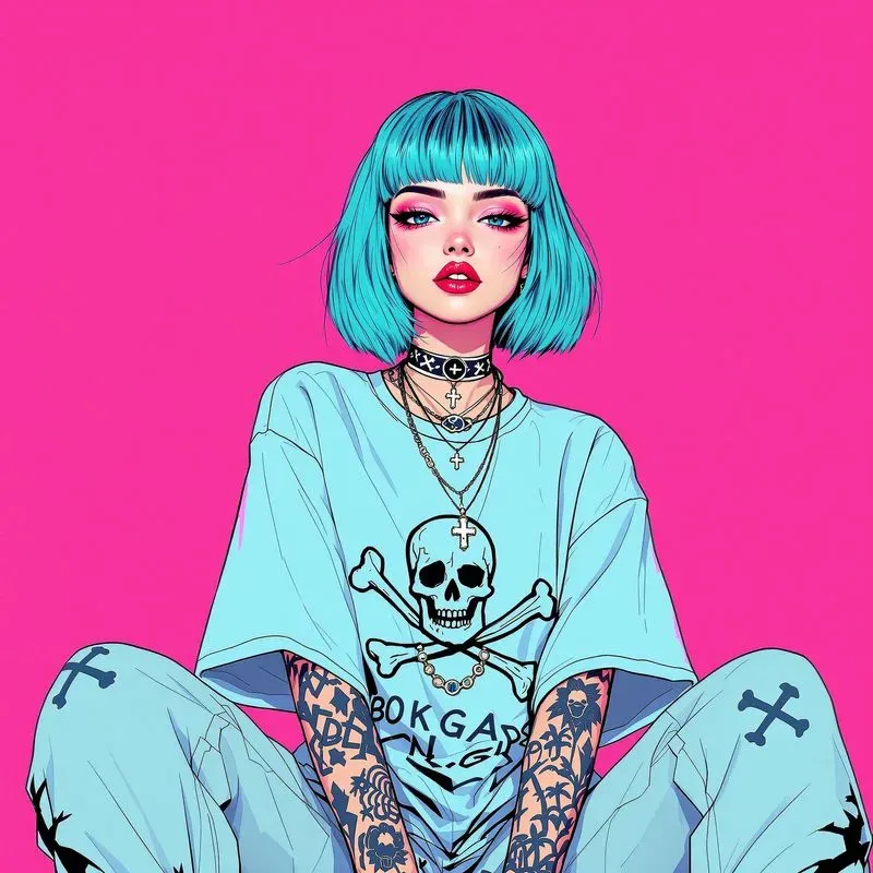 Beautiful Anime Streetwear Girls