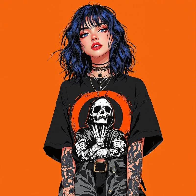 Beautiful Anime Streetwear Girls