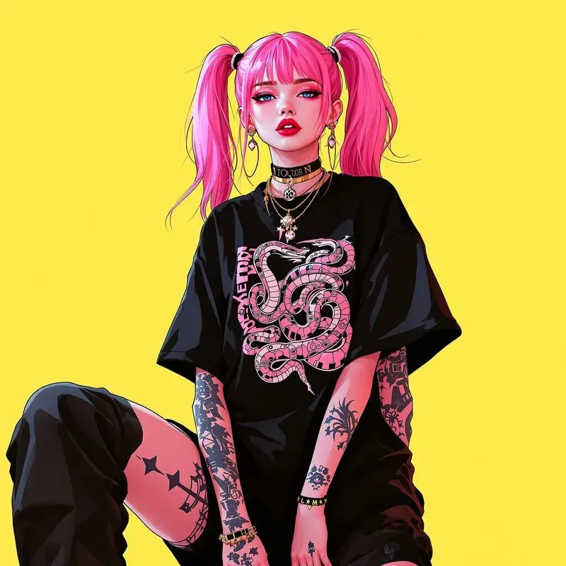 Beautiful Anime Streetwear Girls