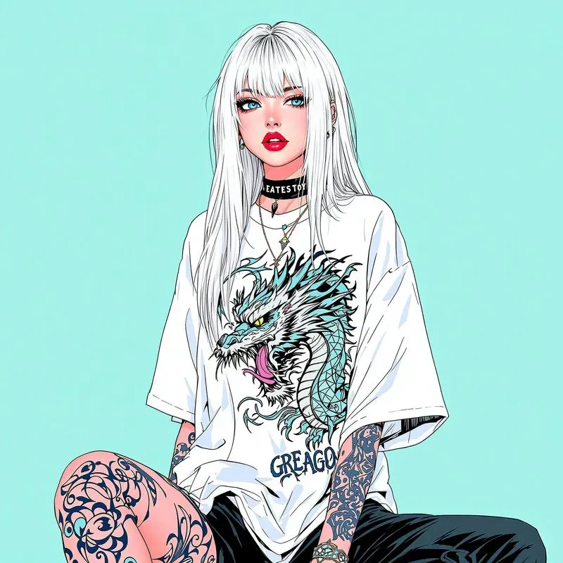 Beautiful Anime Streetwear Girls