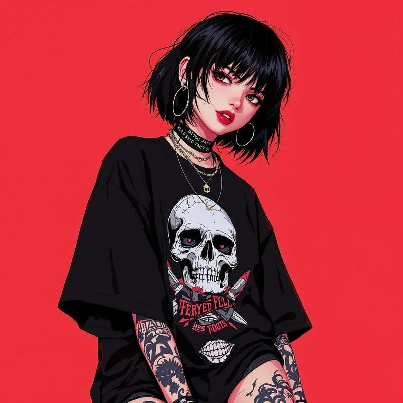 Beautiful Anime Streetwear Girls