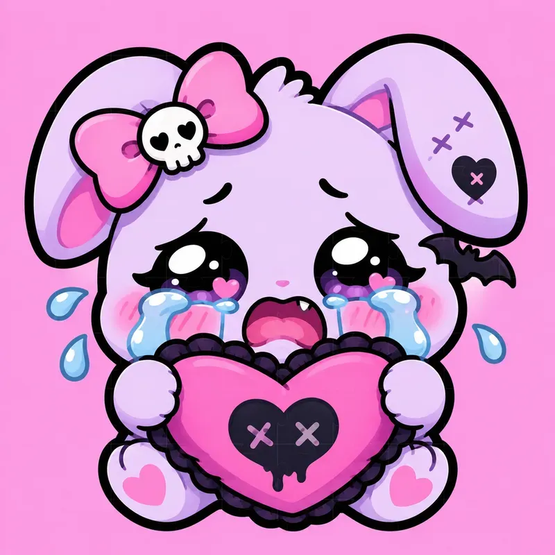 Pastel Goth Kawaii Emotes