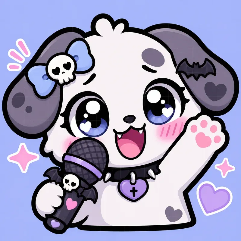 Pastel Goth Kawaii Emotes