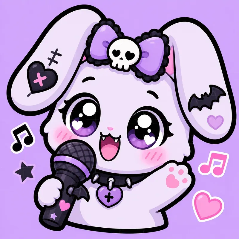 Pastel Goth Kawaii Emotes