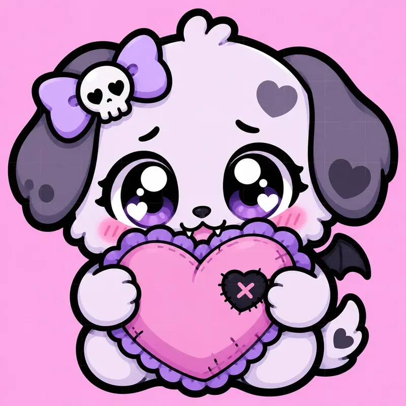 Pastel Goth Kawaii Emotes