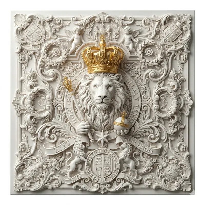 Royal White Embossed Filigree Masters