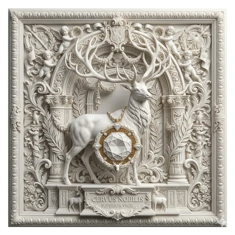 Royal White Embossed Filigree Masters
