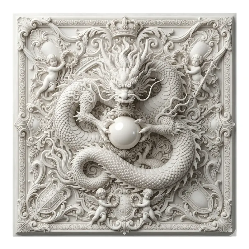 Royal White Embossed Filigree Masters