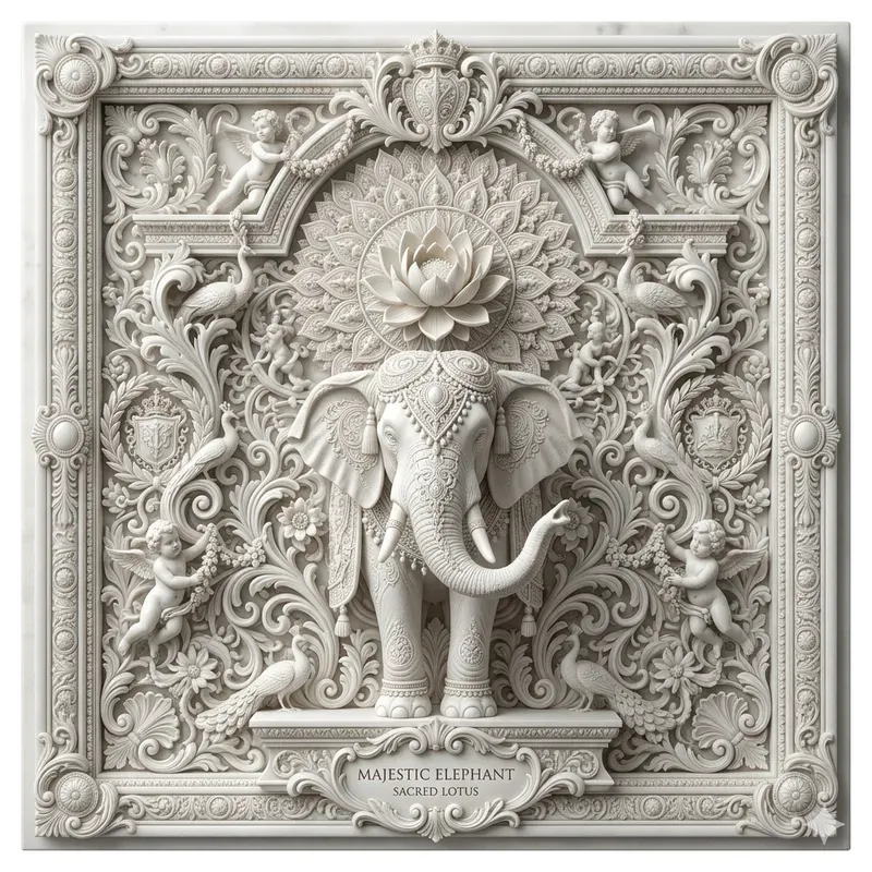 Royal White Embossed Filigree Masters