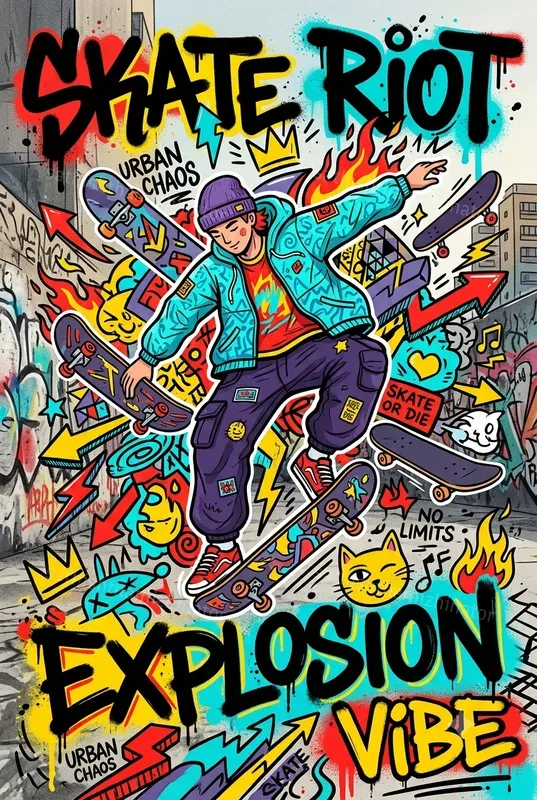 Funky Doodle Explosion Posters