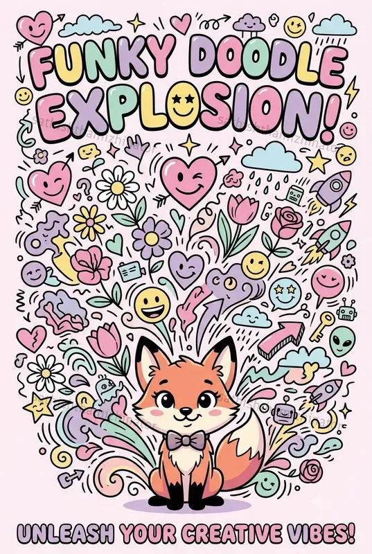 Funky Doodle Explosion Posters