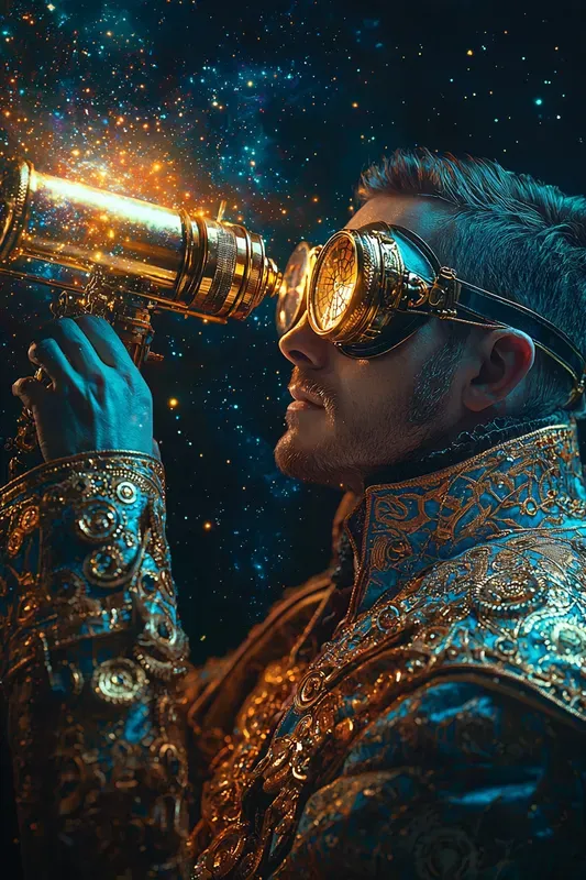 Aether Voyager Steampunk Space Art