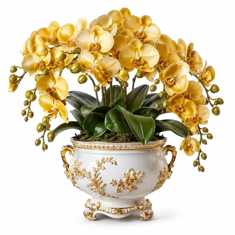 Luxury Botanical Flower Pots Premium 3D