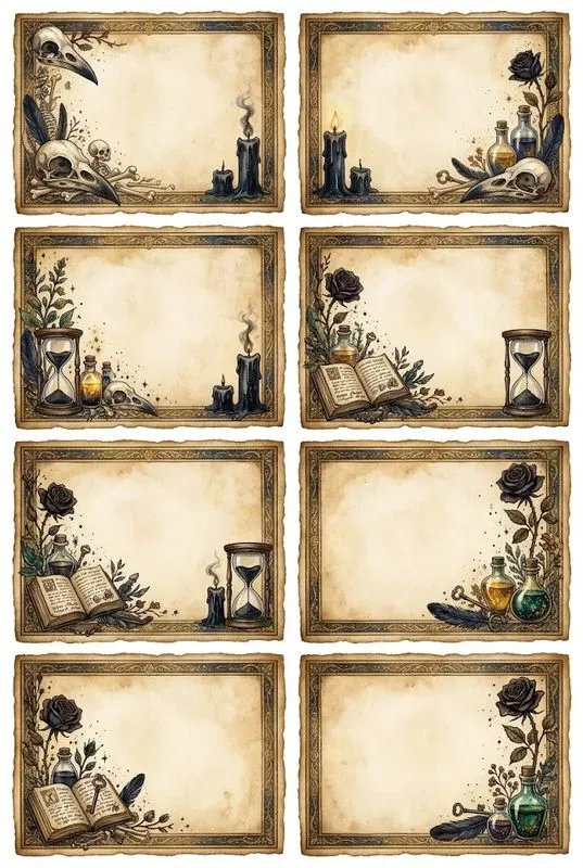 Grimoire Magic Cards Sheets