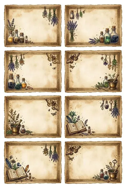 Grimoire Magic Cards Sheets