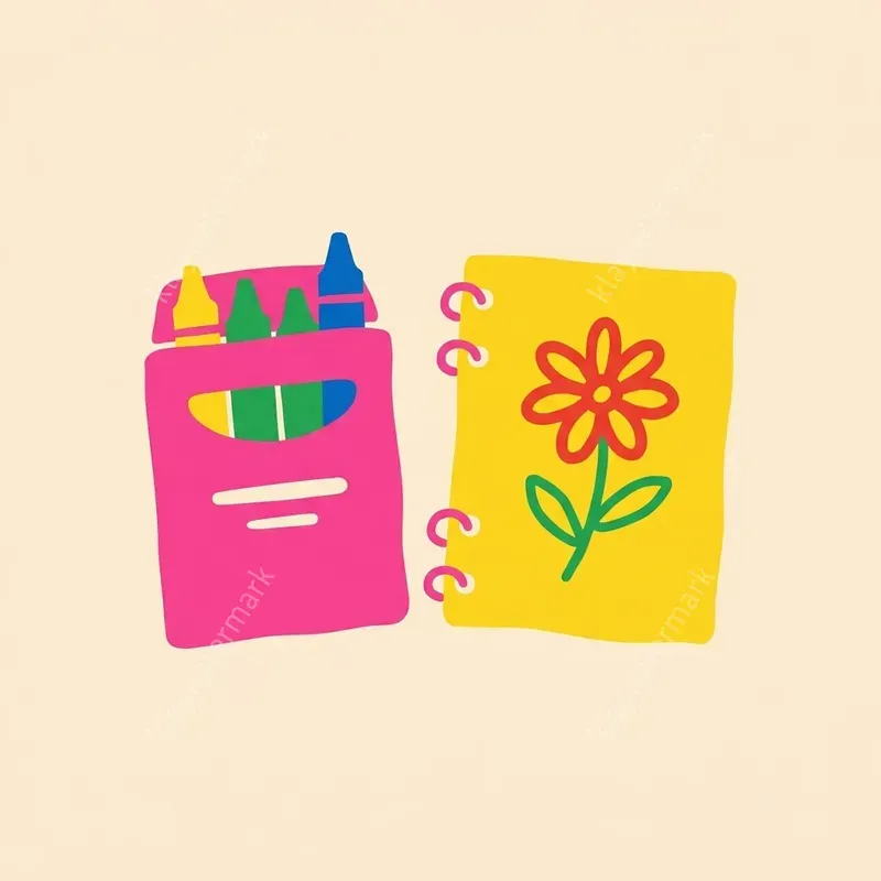 Cute Preppy Flat Vector Clipart