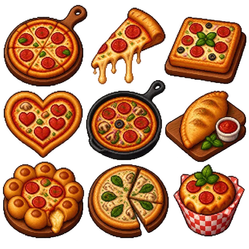 16bit Cozy Food Sprite Sheet Variations