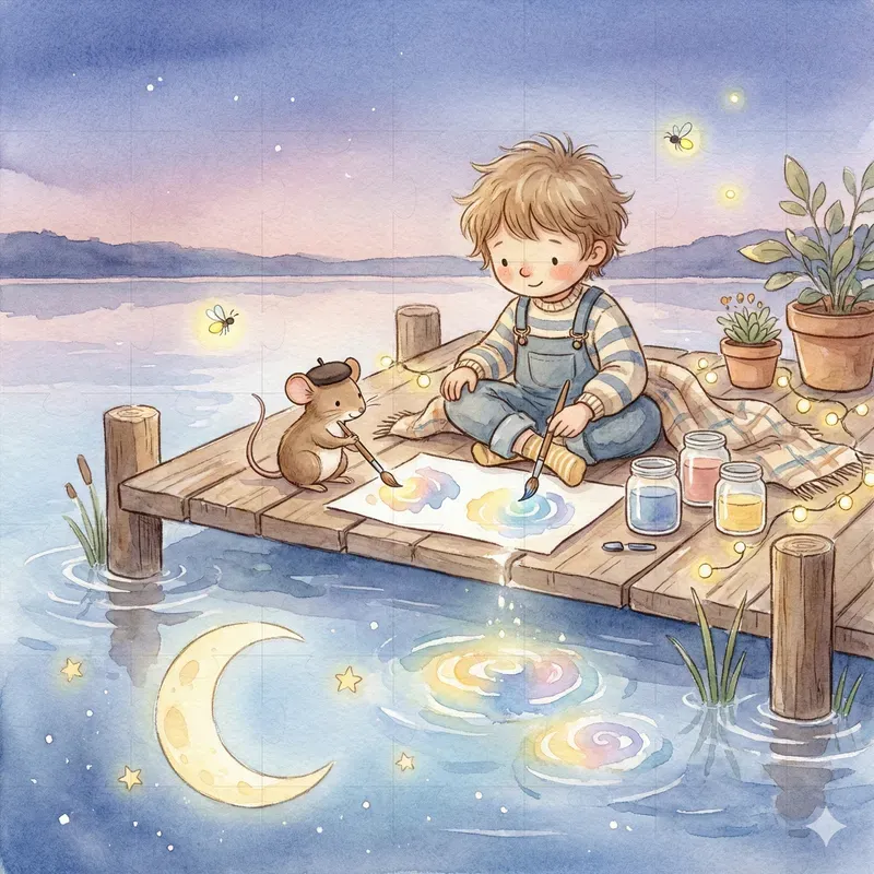 Watercolor Childrens Book Scenes