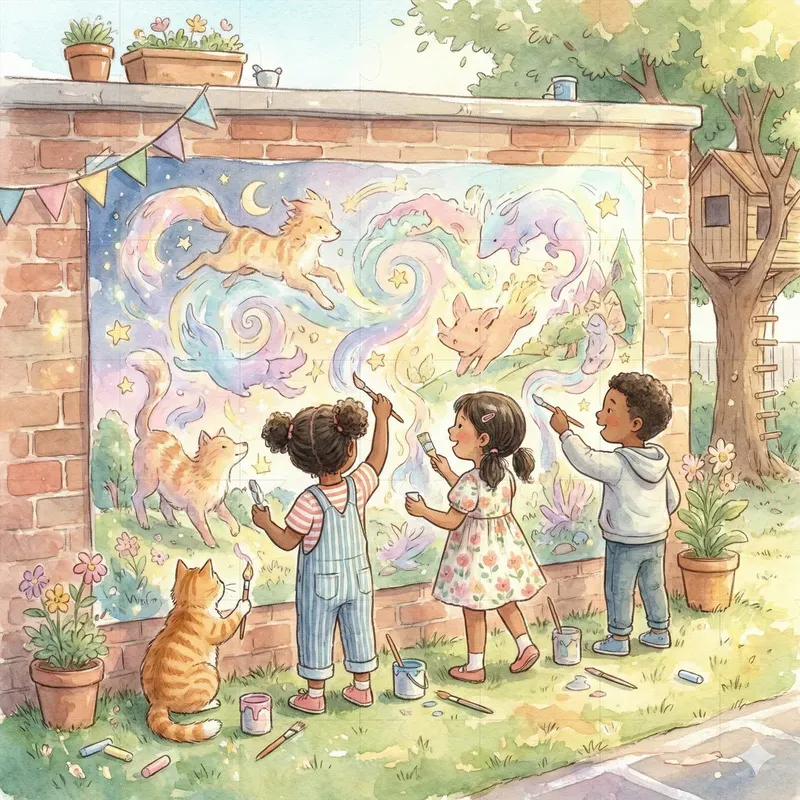 Watercolor Childrens Book Scenes