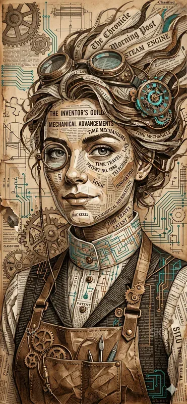 Cinematic Newspaper Collage Portraits