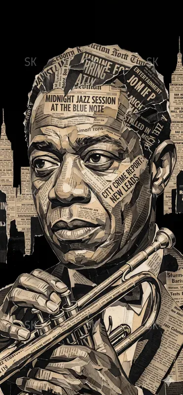 Cinematic Newspaper Collage Portraits