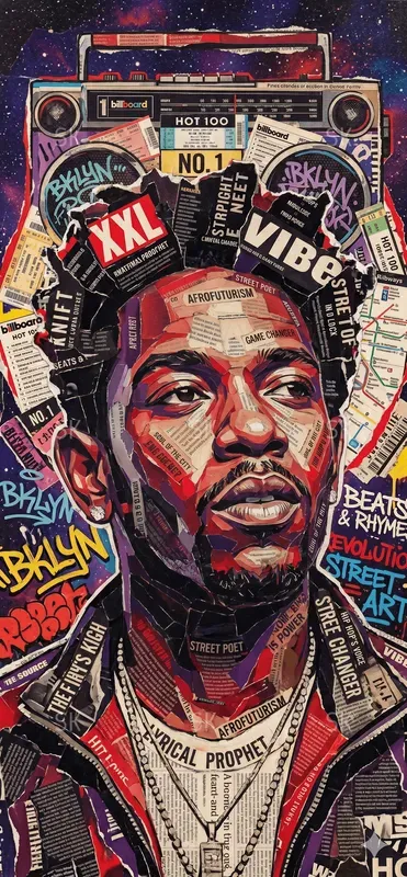 Cinematic Newspaper Collage Portraits