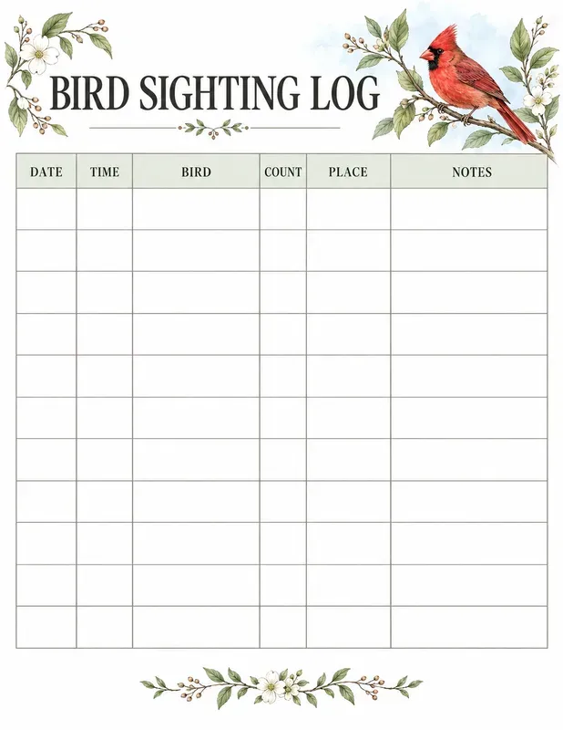 Backyard Birdwatching Log Books