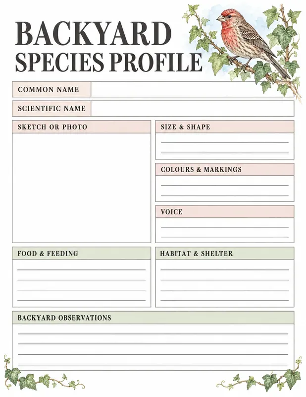 Backyard Birdwatching Log Books