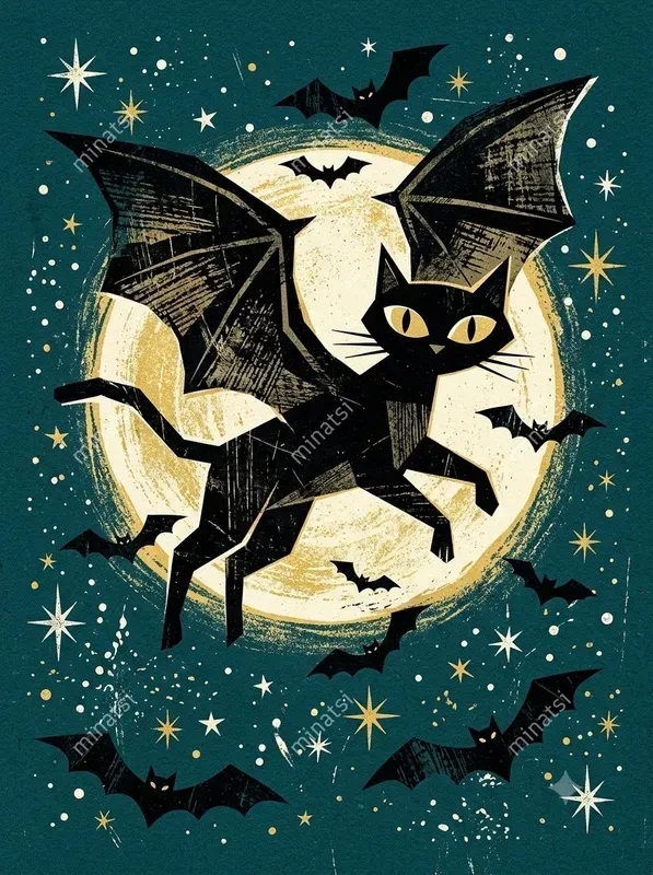 Retro Halloween Silkscreen Art