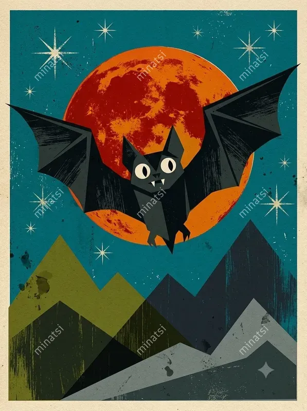 Retro Halloween Silkscreen Art