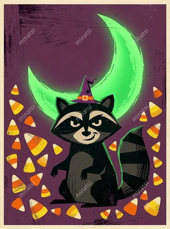 Retro Halloween Silkscreen Art