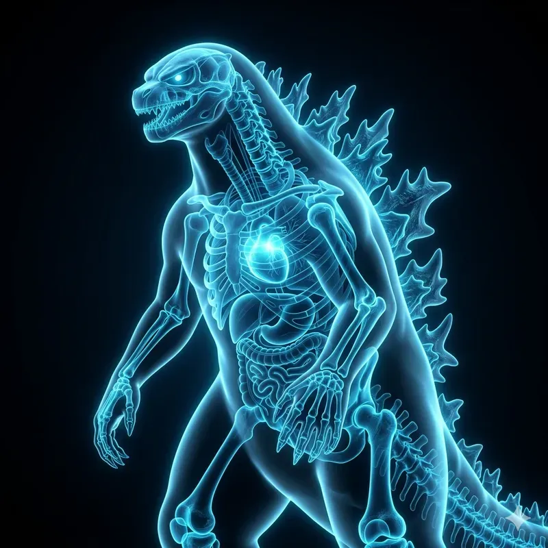 Xray Neon Skeleton Creature Designs